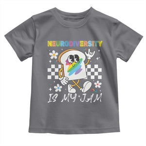 Neurodiversity Is My Jam Inclusion Autism Awareness Toddler T Shirt Special Education Teacher Para Gift TS10 Charcoal Print Your Wear