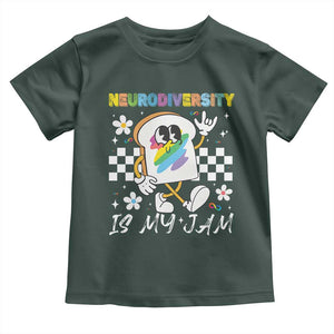 Neurodiversity Is My Jam Inclusion Autism Awareness Toddler T Shirt Special Education Teacher Para Gift TS10 Dark Forest Green Print Your Wear