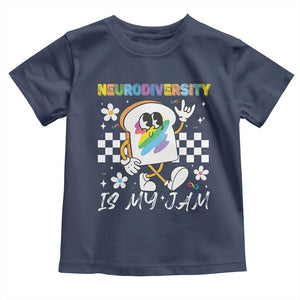 Neurodiversity Is My Jam Inclusion Autism Awareness Toddler T Shirt Special Education Teacher Para Gift TS10 Navy Print Your Wear