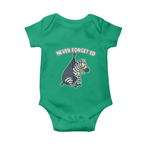 Never Forget Ed The Zebra Meme Baby Onesie Funny Viral Animal Escape Internet Humor Fans TS02 Irish Green Print Your Wear