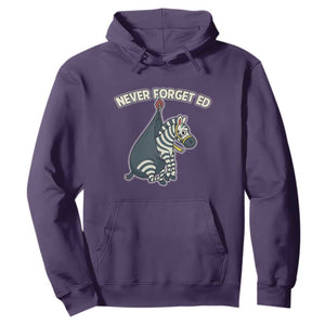 Never Forget Ed The Zebra Meme Hoodie Funny Viral Animal Escape Internet Humor Fans TS02 Purple Print Your Wear