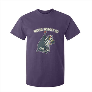 Never Forget Ed The Zebra Meme T Shirt For Kid Funny Viral Animal Escape Internet Humor Fans TS02 Purple Print Your Wear