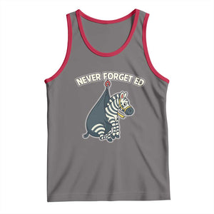 Never Forget Ed The Zebra Meme Tank Top Funny Viral Animal Escape Internet Humor Fans TS02 Deep Heather Red Print Your Wear