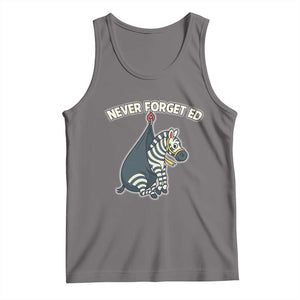 Never Forget Ed The Zebra Meme Tank Top Funny Viral Animal Escape Internet Humor Fans TS02 Deep Heather Print Your Wear