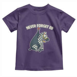 Never Forget Ed The Zebra Meme Toddler T Shirt Funny Viral Animal Escape Internet Humor Fans TS02 Purple Print Your Wear