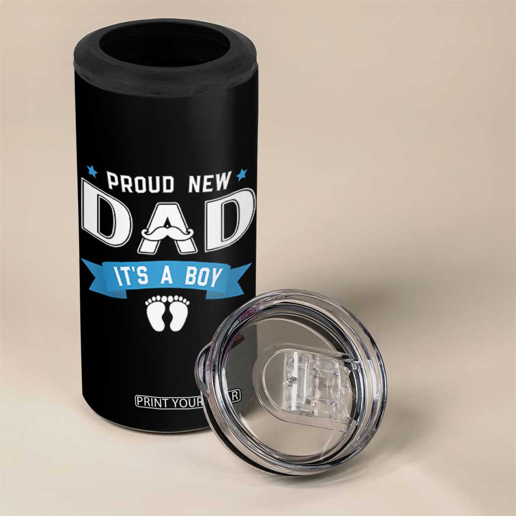 New Dad It's a Boy 4 in 1 Can Cooler Tumbler Newborn Daddy Father Baby Boy Son TS10 Print Your Wear