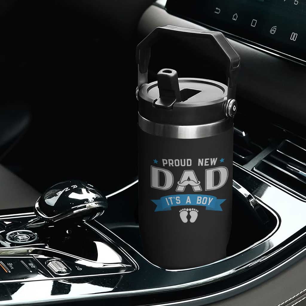 New Dad It's a Boy Flip Straw Tumbler Newborn Daddy Father Baby Boy Son TS10 Print Your Wear