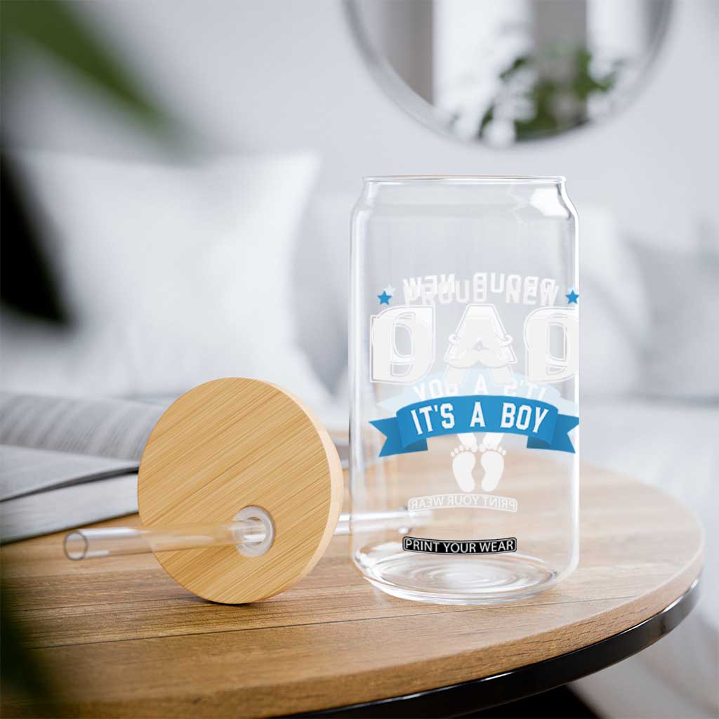 New Dad It's a Boy Glass Can Newborn Daddy Father Baby Boy Son TS10 Print Your Wear