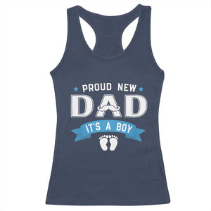 New Dad It's a Boy Racerback Tank Top Newborn Daddy Father Baby Boy Son TS10 Navy Print Your Wear