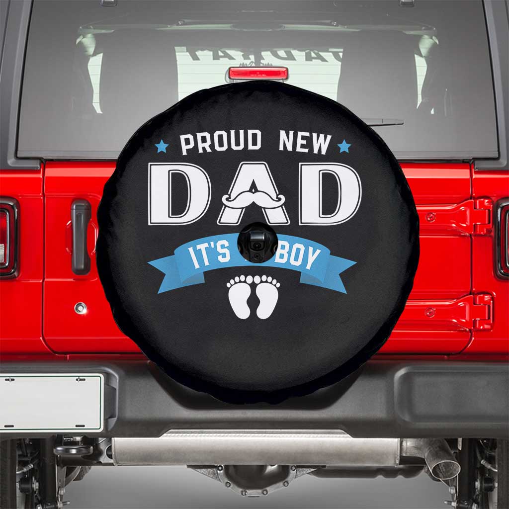 New Dad Its a Boy Spare Tire Cover Daddy Of Newborn Baby Boy Son First Father Day TS10 Black Print Your Wear