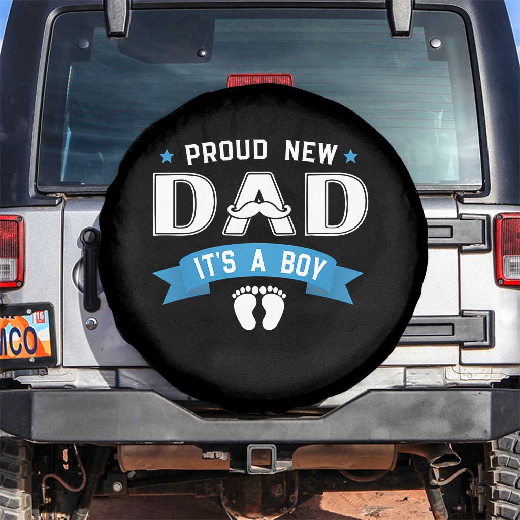 New Dad Its a Boy Spare Tire Cover Daddy Of Newborn Baby Boy Son First Father Day TS10 No hole Black Print Your Wear