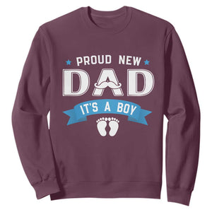 New Dad Its a Boy Sweatshirt Daddy Of Newborn Baby Boy Son First Father Day TS10 Maroon Print Your Wear