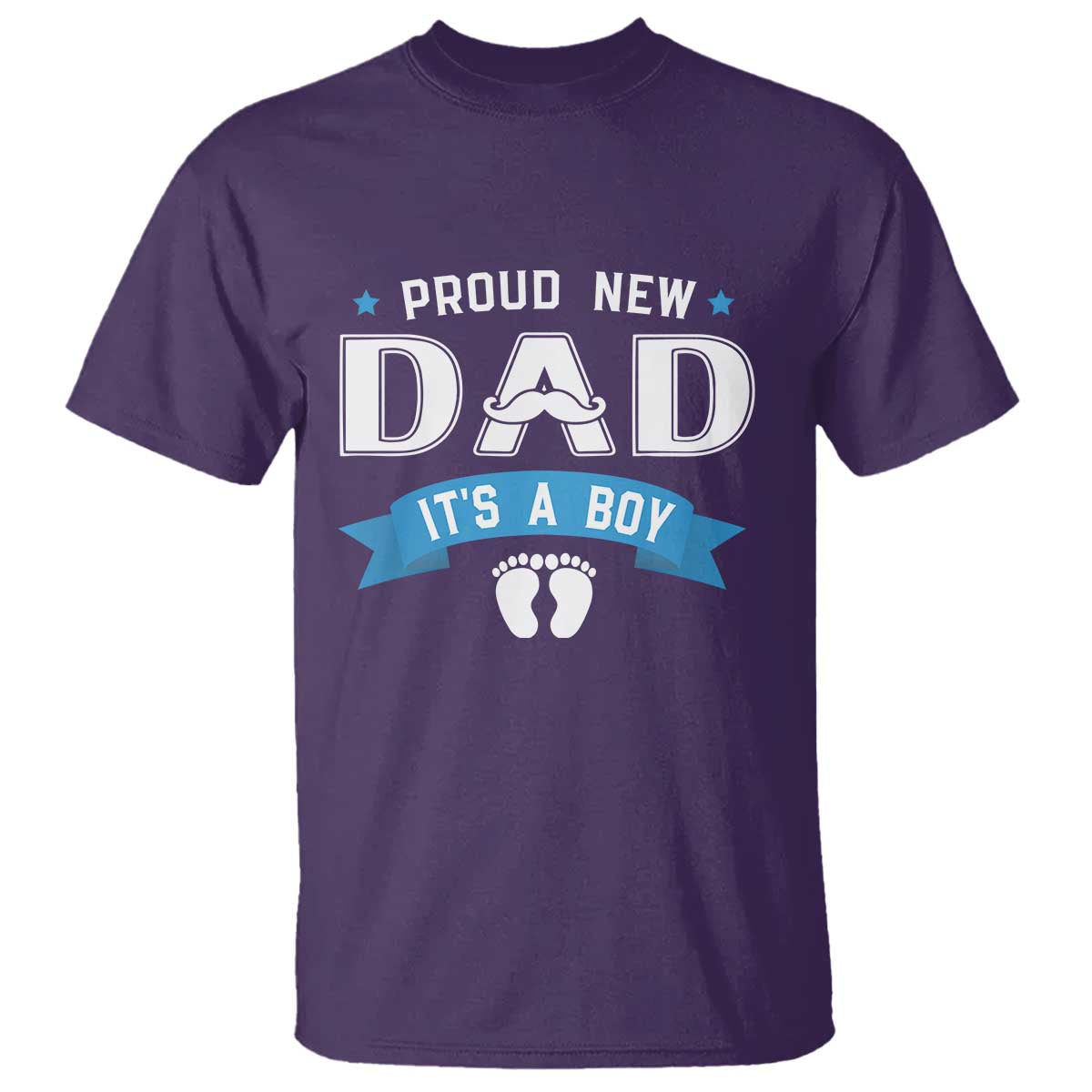 New Dad Its a Boy T Shirt Daddy Of Newborn Baby Boy Son First Father Day TS10 Purple Print Your Wear