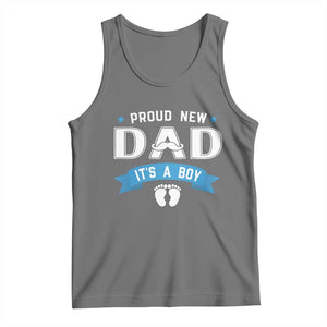 New Dad Its a Boy Tank Top Daddy Of Newborn Baby Boy Son First Father Day TS10 Black Heather Print Your Wear