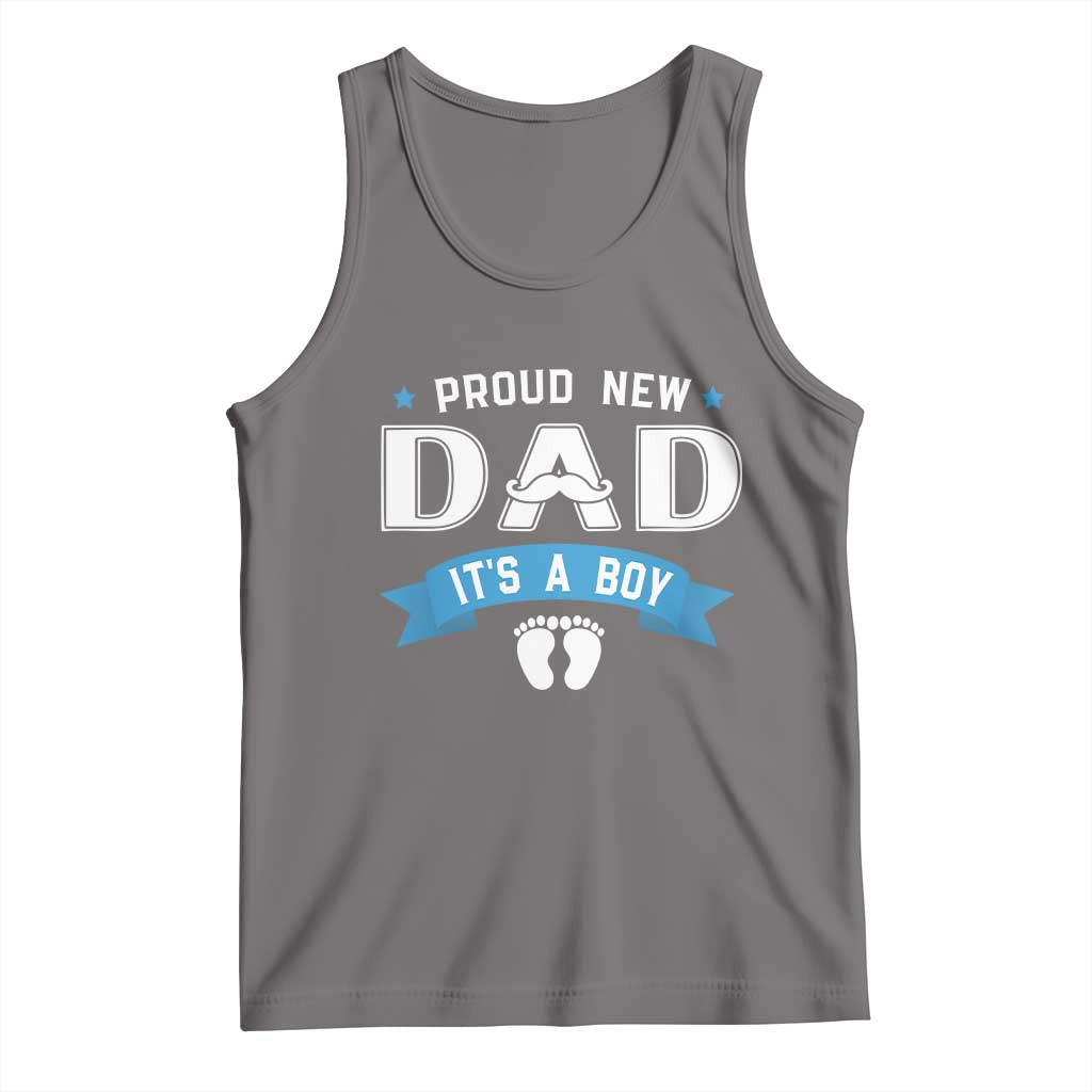 New Dad Its a Boy Tank Top Daddy Of Newborn Baby Boy Son First Father Day TS10 Deep Heather Print Your Wear