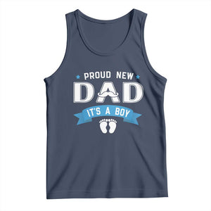 New Dad Its a Boy Tank Top Daddy Of Newborn Baby Boy Son First Father Day TS10 Navy Print Your Wear