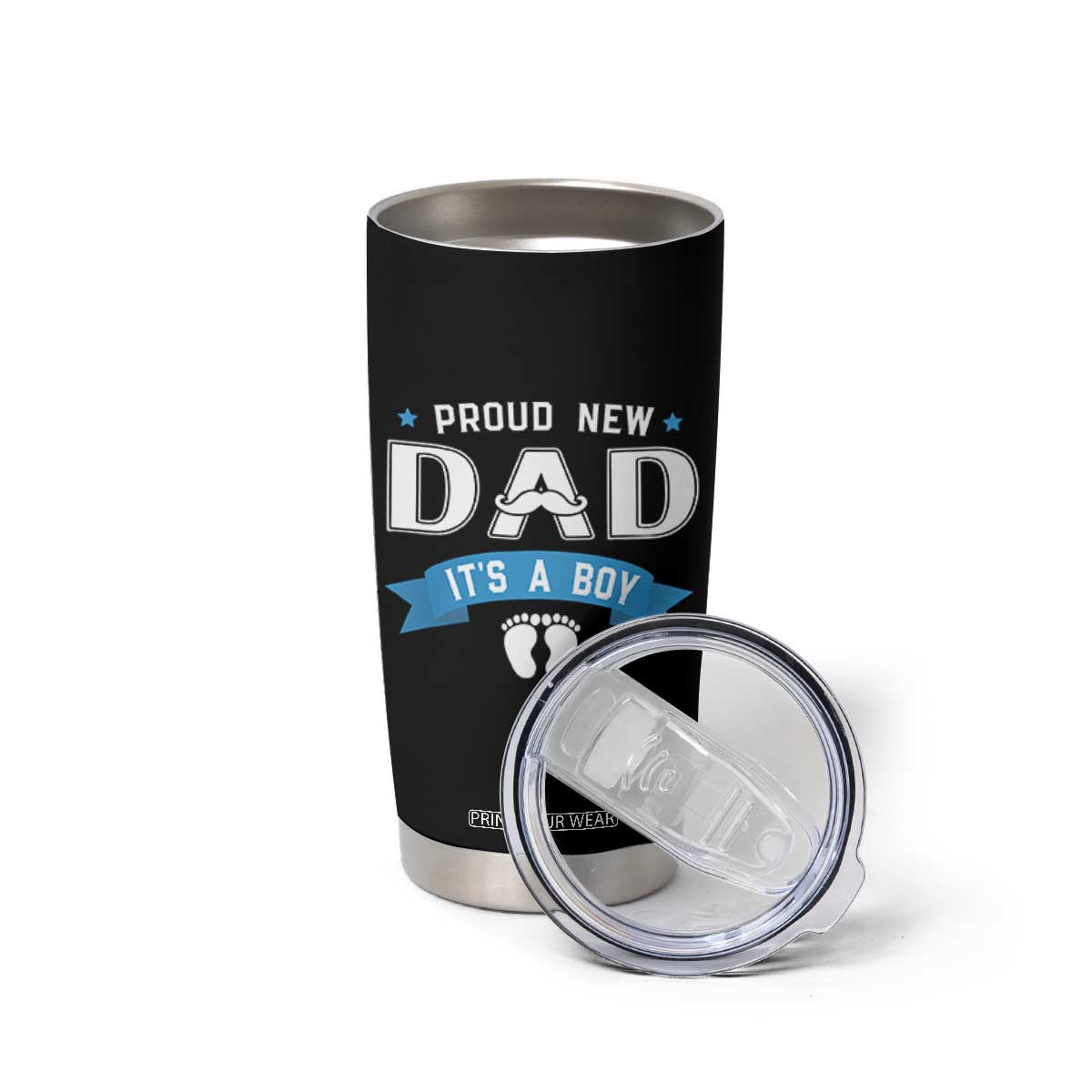 New Dad It's a Boy Tumbler Cup Newborn Daddy Father Baby Boy Son TS10 Print Your Wear