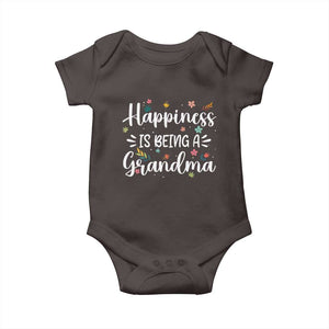 New Grandma Baby Onesie Happiness is Being a Grandma Grandmother TS10 Dark Chocolate Print Your Wear