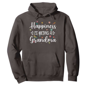 New Grandma Hoodie Happiness is Being a Grandma Grandmother TS10 Dark Chocolate Print Your Wear