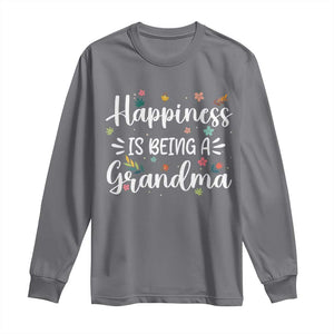 New Grandma Long Sleeve Shirt Happiness is Being a Grandma Grandmother TS10 Charcoal Print Your Wear