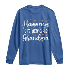 New Grandma Long Sleeve Shirt Happiness is Being a Grandma Grandmother TS10 Royal Blue Print Your Wear