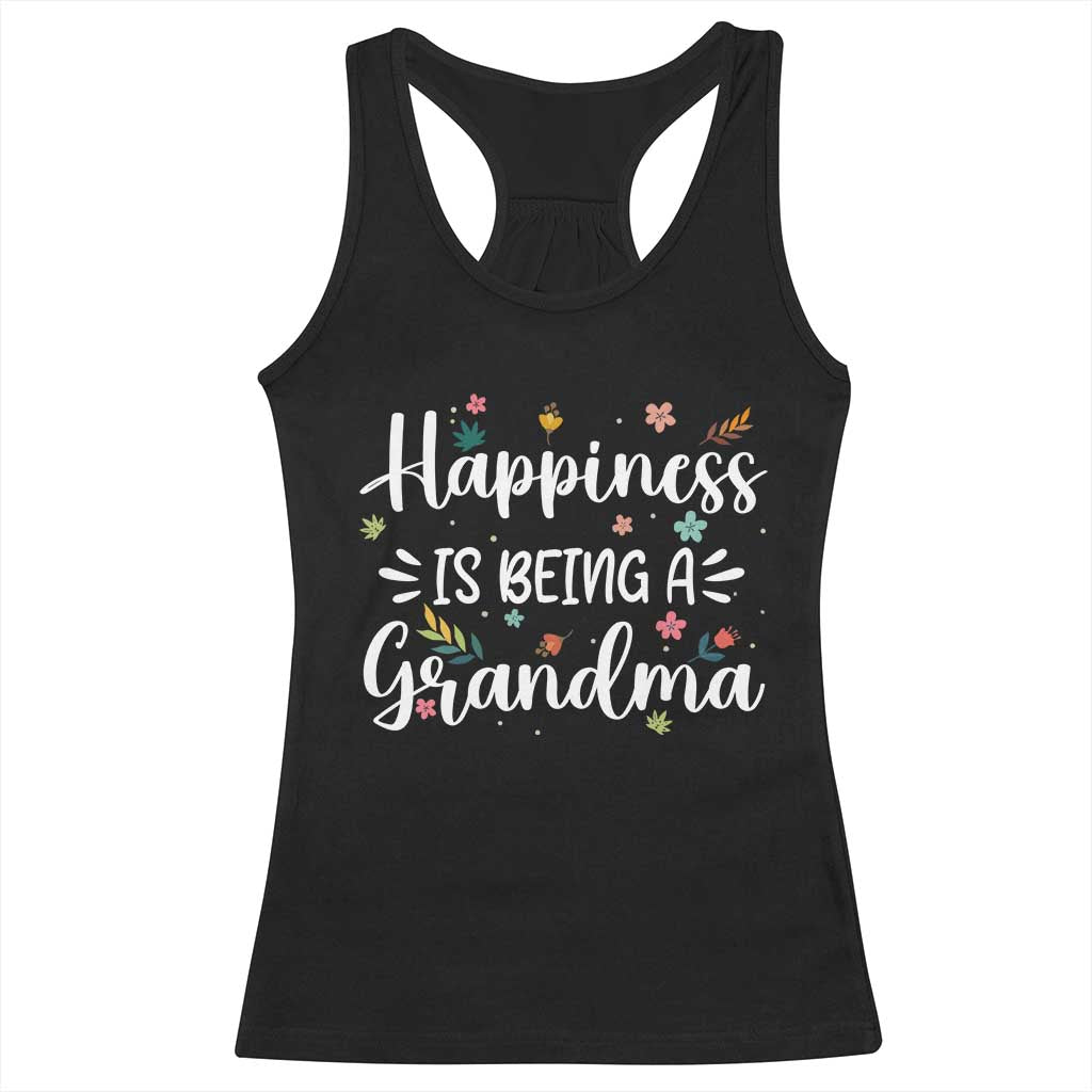 New Grandma Racerback Tank Top Happiness is Being a Grandma Grandmother TS10 Black Print Your Wear