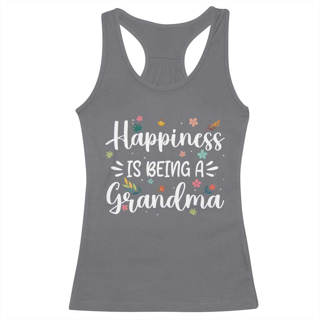 New Grandma Racerback Tank Top Happiness is Being a Grandma Grandmother TS10 Charcoal Print Your Wear