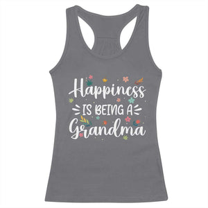 New Grandma Racerback Tank Top Happiness is Being a Grandma Grandmother TS10 Charcoal Print Your Wear