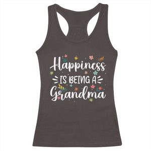 New Grandma Racerback Tank Top Happiness is Being a Grandma Grandmother TS10 Dark Chocolate Print Your Wear
