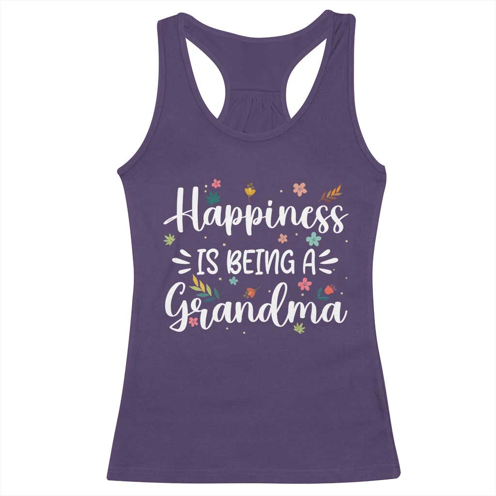 New Grandma Racerback Tank Top Happiness is Being a Grandma Grandmother TS10 Purple Print Your Wear
