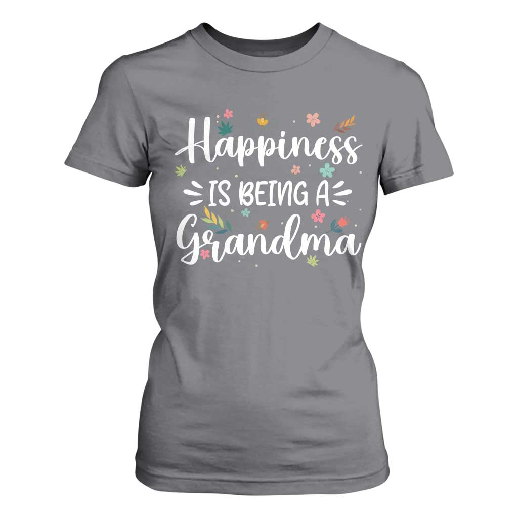 New Grandma T Shirt For Women Happiness is Being a Grandma Grandmother TS10 Charcoal Print Your Wear