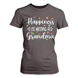 New Grandma T Shirt For Women Happiness is Being a Grandma Grandmother TS10 Dark Chocolate Print Your Wear