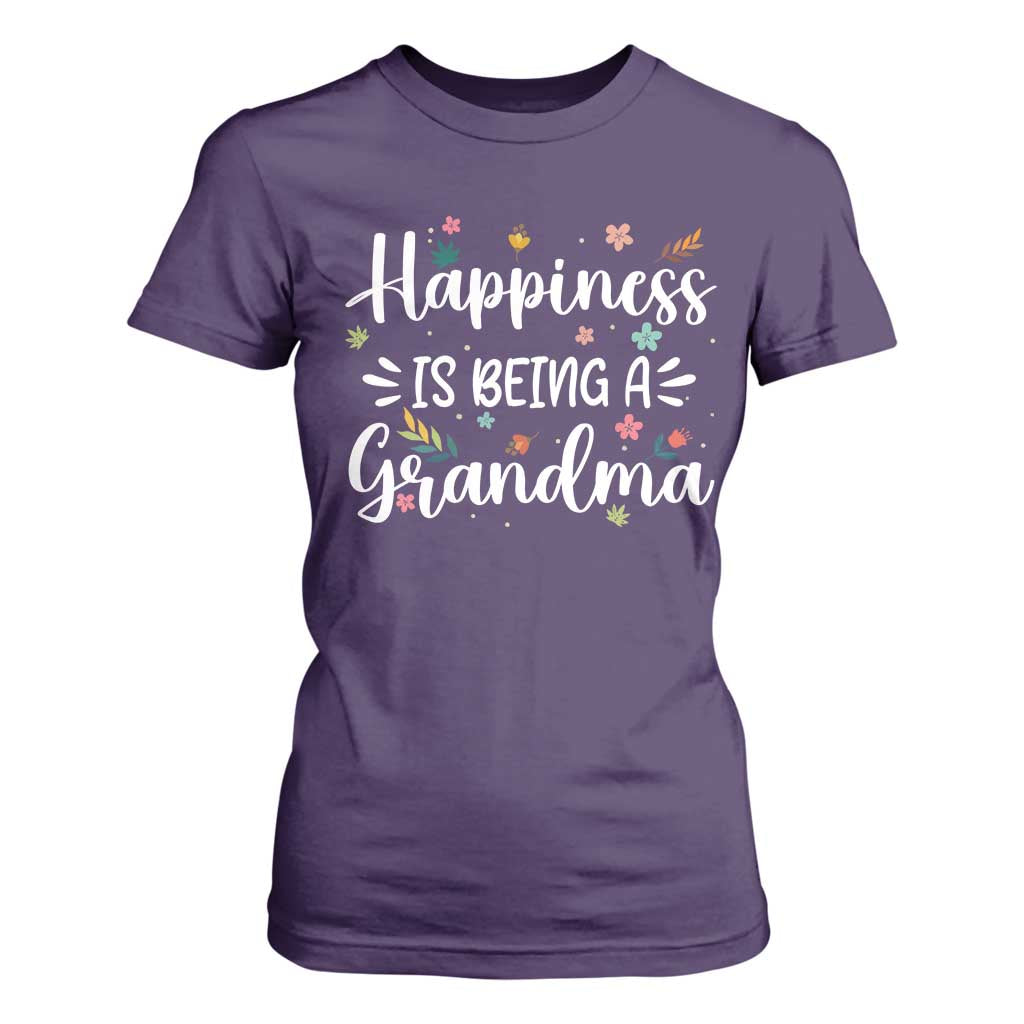 New Grandma T Shirt For Women Happiness is Being a Grandma Grandmother TS10 Purple Print Your Wear