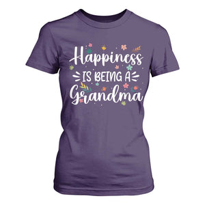 New Grandma T Shirt For Women Happiness is Being a Grandma Grandmother TS10 Purple Print Your Wear