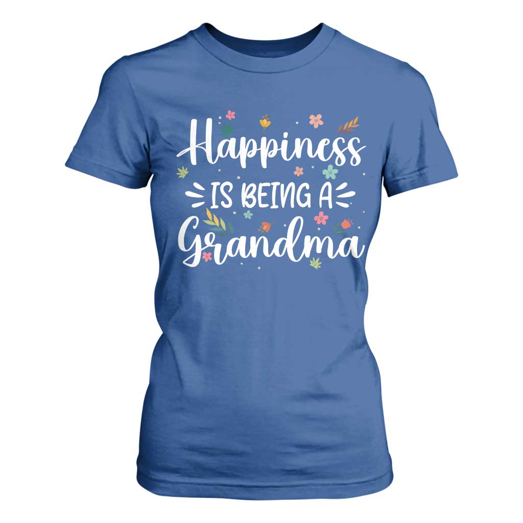 New Grandma T Shirt For Women Happiness is Being a Grandma Grandmother TS10 Royal Blue Print Your Wear