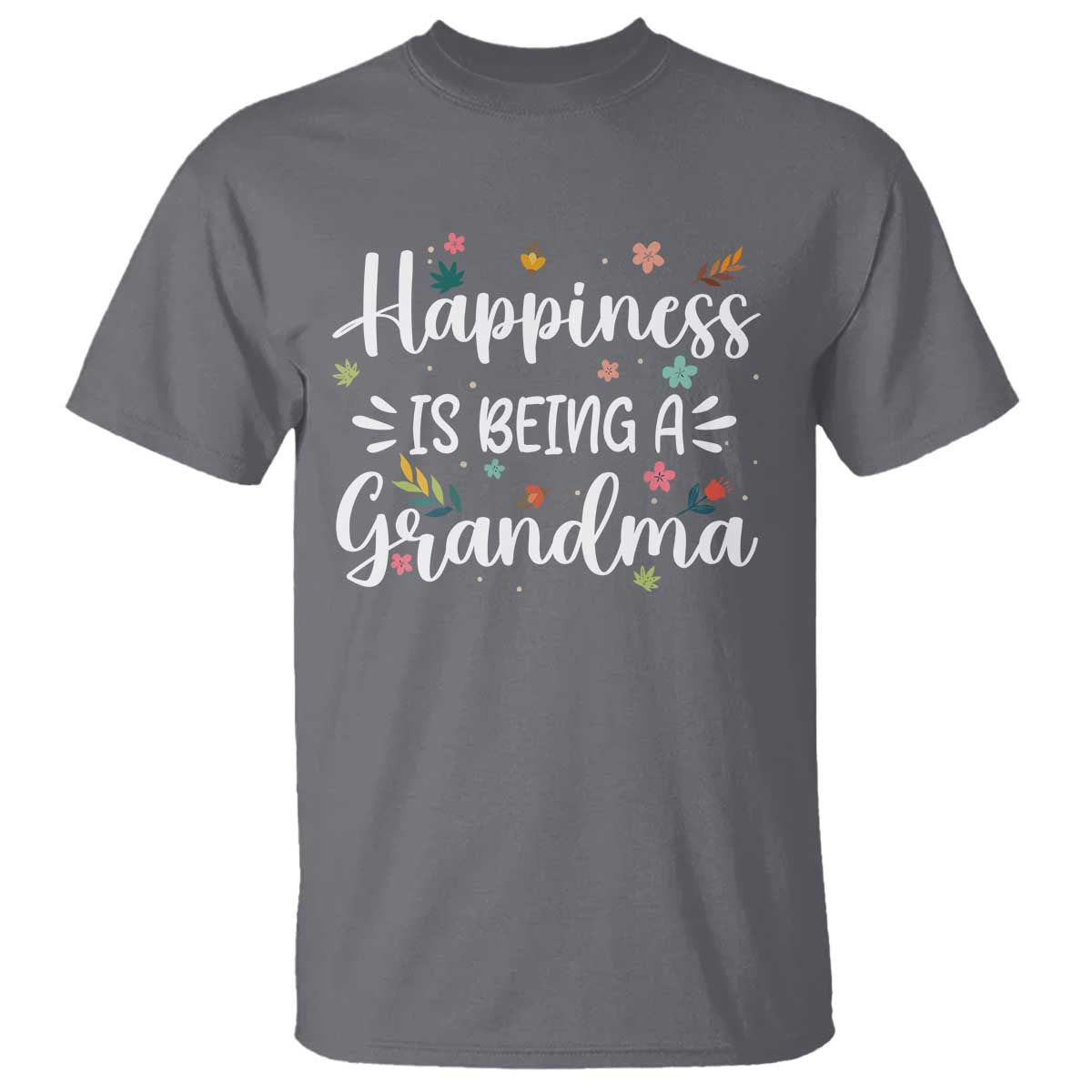 New Grandma T Shirt Happiness is Being a Grandma Grandmother TS10 Charcoal Print Your Wear