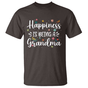 New Grandma T Shirt Happiness is Being a Grandma Grandmother TS10 Dark Chocolate Print Your Wear