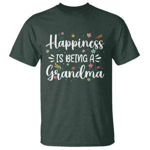New Grandma T Shirt Happiness is Being a Grandma Grandmother TS10 Dark Forest Green Print Your Wear