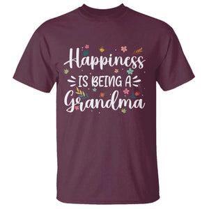 New Grandma T Shirt Happiness is Being a Grandma Grandmother TS10 Maroon Print Your Wear