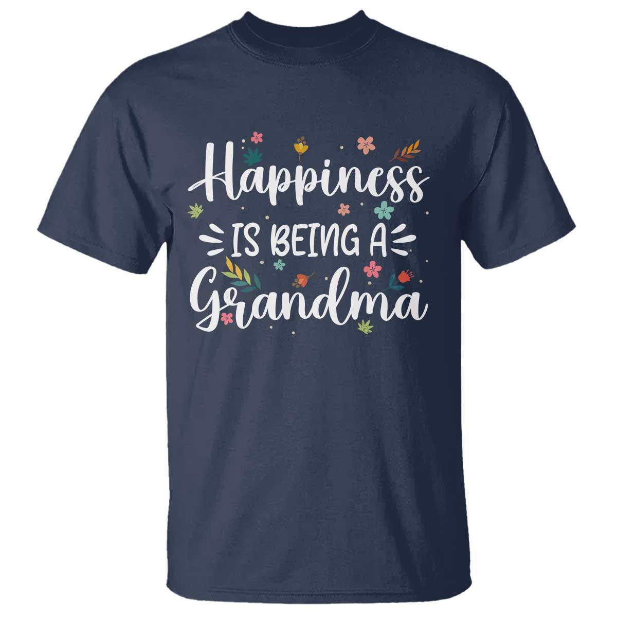 New Grandma T Shirt Happiness is Being a Grandma Grandmother TS10 Navy Print Your Wear