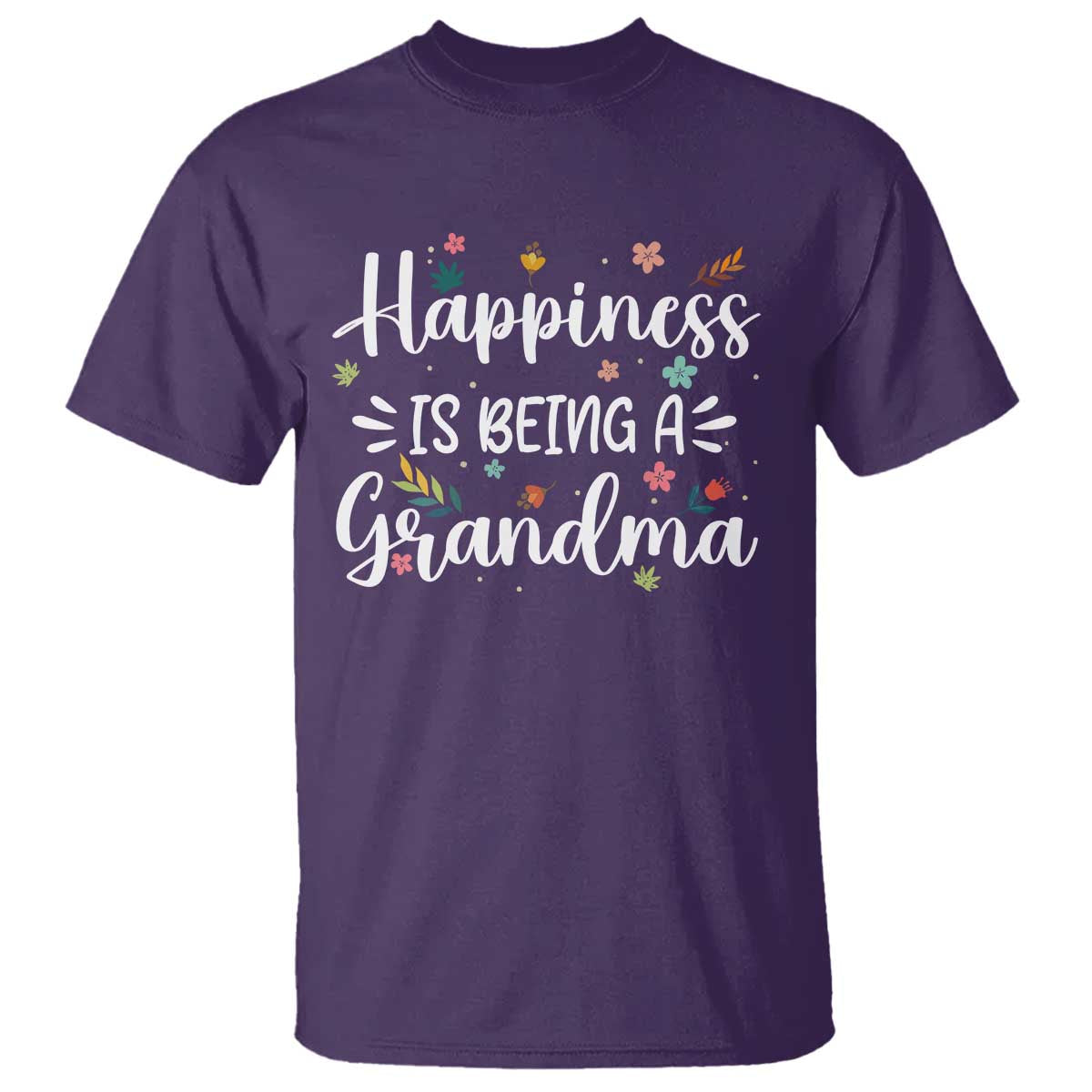 New Grandma T Shirt Happiness is Being a Grandma Grandmother TS10 Purple Print Your Wear