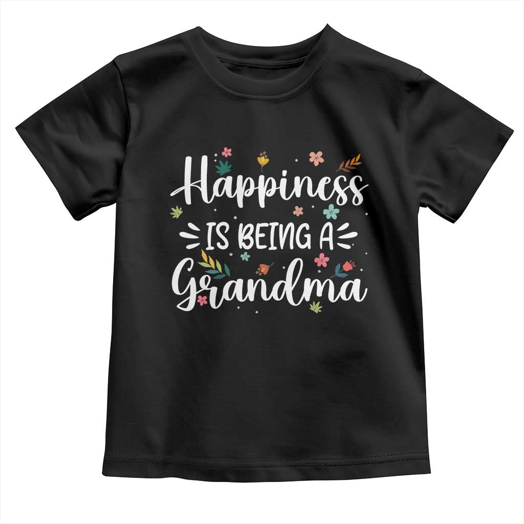 New Grandma Toddler T Shirt Happiness is Being a Grandma Grandmother TS10 Black Print Your Wear