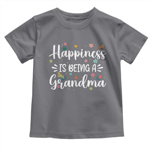 New Grandma Toddler T Shirt Happiness is Being a Grandma Grandmother TS10 Charcoal Print Your Wear