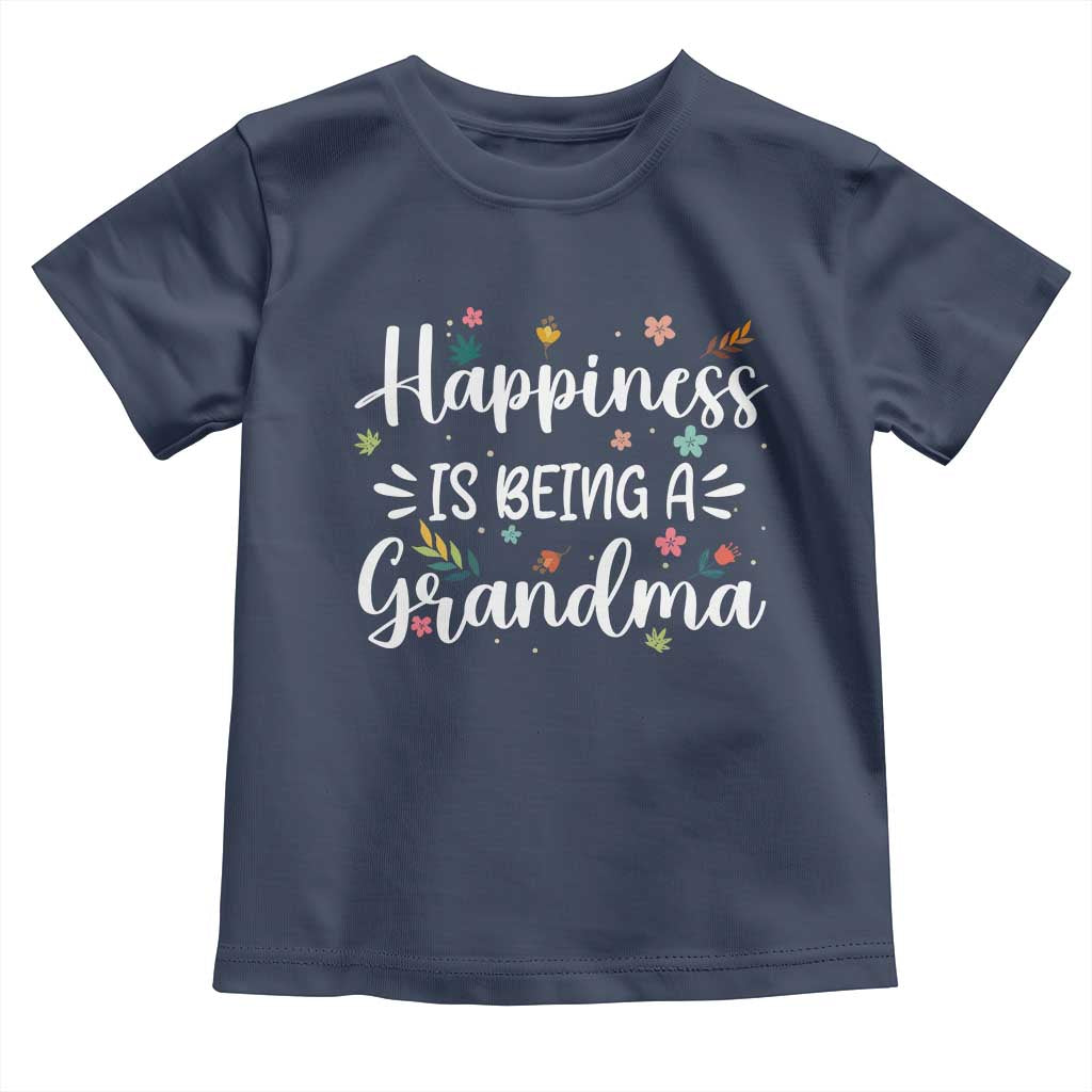 New Grandma Toddler T Shirt Happiness is Being a Grandma Grandmother TS10 Navy Print Your Wear