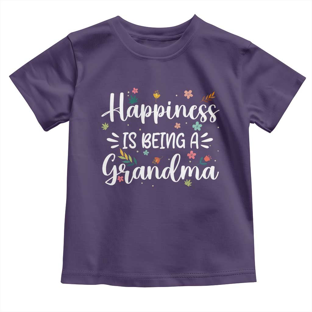 New Grandma Toddler T Shirt Happiness is Being a Grandma Grandmother TS10 Purple Print Your Wear
