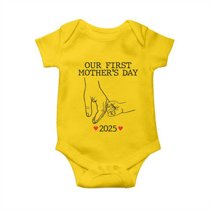 New Mom Est. 2025 Baby Onesie First Mothers Day Matching Gift Light TS02 Daisy Print Your Wear