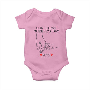 New Mom Est. 2025 Baby Onesie First Mothers Day Matching Gift Light TS02 Light Pink Print Your Wear