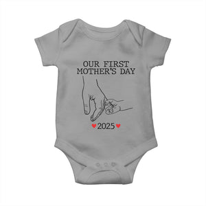 New Mom Est. 2025 Baby Onesie First Mothers Day Matching Gift Light TS02 Sport Gray Print Your Wear