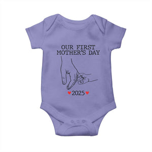 New Mom Est. 2025 Baby Onesie First Mothers Day Matching Gift Light TS02 Violet Print Your Wear