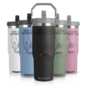 New Mom Est. 2025 Flip Straw Tumbler First Mothers Day Matching Gift Light TS02 Print Your Wear